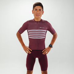 Jersey Mujer Manga Corta Capo Vino Lineas Blancas