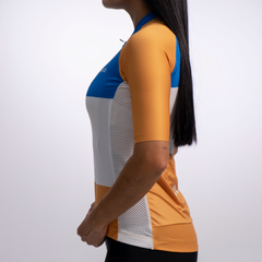 Jersey Mujer Manga Corta Gregario Blanco Dorado