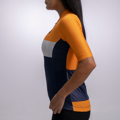 Jersey Mujer Manga Corta Gregario Mostaza Linea Blanca